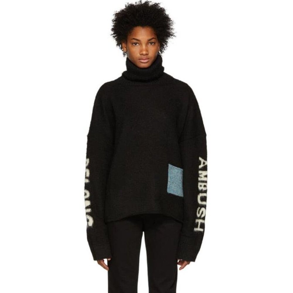 AMBUSH Women's Black Wool Turtleneck Size 2
